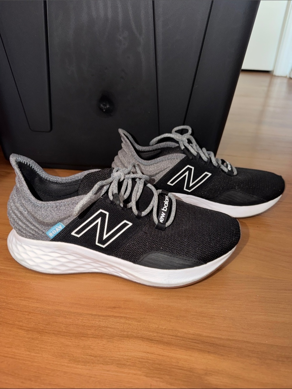 New Balance Black and Gray Women's Knit Sneakers